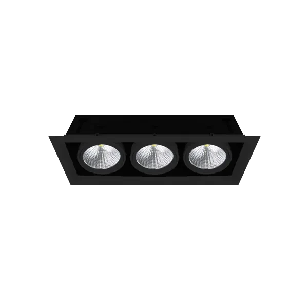 Светильник светодиодный карданный 3x30W 4000K | 7200Lm Чёрный | FL-LED Grille-111-3 | - FOTON LIGHTING