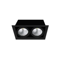 Светильник светодиодный карданный 2x30W 3000K | 4800Lm Чёрный | FL-LED Grille-111-3 | - FOTON LIGHTING