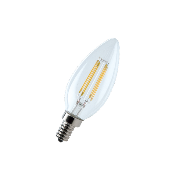 Лампа светодиодная филаментная Свеча диммируемая 6W/3000К (=60W) E14 220-240V | FL-LED Filament C35 | - FOTON LIGHTING