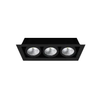Светильник светодиодный карданный 3x30W 3000K | 7200Lm Чёрный | FL-LED Grille-111-3 | - FOTON LIGHTING