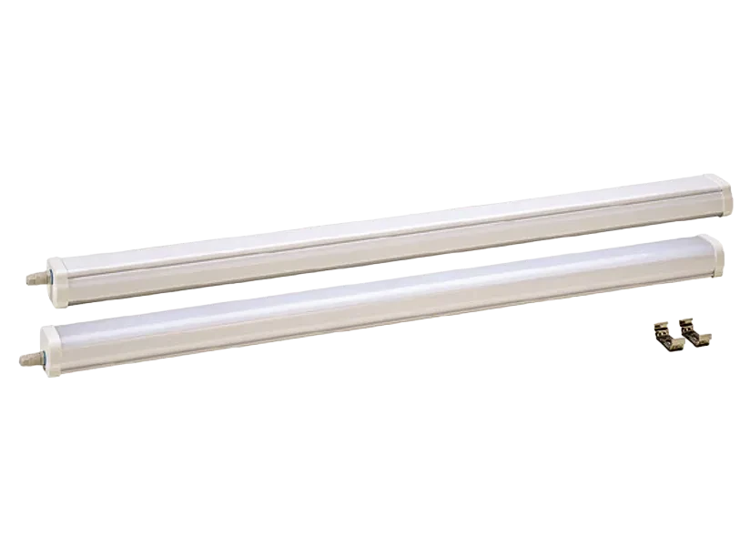 Светильник светодиодный линейный промышленный 40W/4000K (БАП 3часа) L=1200mm 4800Lm 25000h IP65 1309x78x59мм - Vossloh-Schwabe
