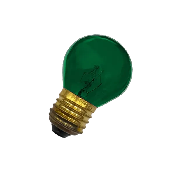 Лампа накаливания декоративная 10W/ЗЕЛЁНЫЙ E27 | DECOR P45 CL | - FOTON LIGHTING