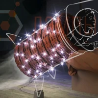Гирлянда | Нить 10м | БЕЛЫЙ | Мерцающая 220V IP65 | Чёрный провод | - RICH LED