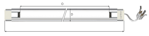 Лампа бактерицидная LightBest GPH 875D18 80W 0,75A (NLR 1880 WS, P-1880W)