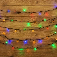 Гирлянда | Твинкл Лайт 6м | МУЛЬТИКОЛОР | 40 LED 8 режимов 220V | Тёмно-зелёный ПВХ | - NEON-NIGHT