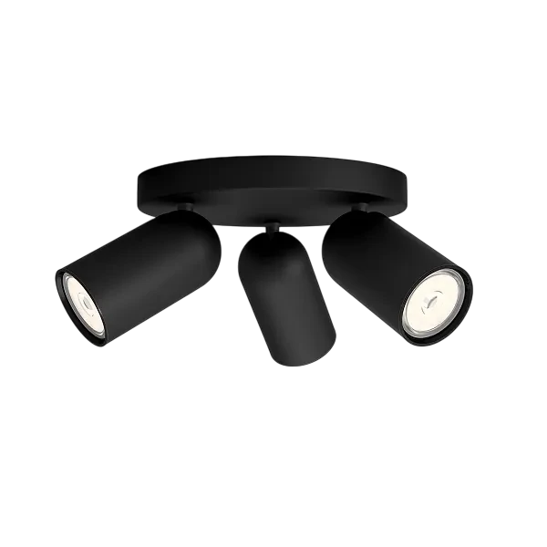 Светильник накладной СПОТ 3xGU10 230V | PONGEE plate/spiral black | - PHILIPS