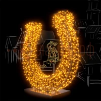 Гирлянда | Нить 10м | ЖЁЛТЫЙ | Статичная 220V IP65 | Прозрачный провод | - RICH LED