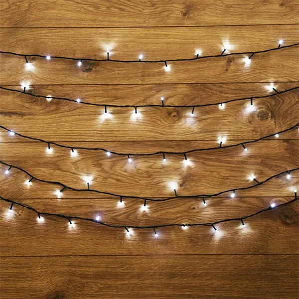 Гирлянда | Твинкл Лайт 4м | БЕЛЫЙ | 25 LED 8 режимов 220V | Тёмно-зелёный ПВХ | - NEON-NIGHT