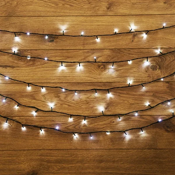 Гирлянда | Твинкл Лайт 6м | БЕЛЫЙ | 40 LED 8 режимов 220V | Тёмно-зелёный ПВХ | - NEON-NIGHT