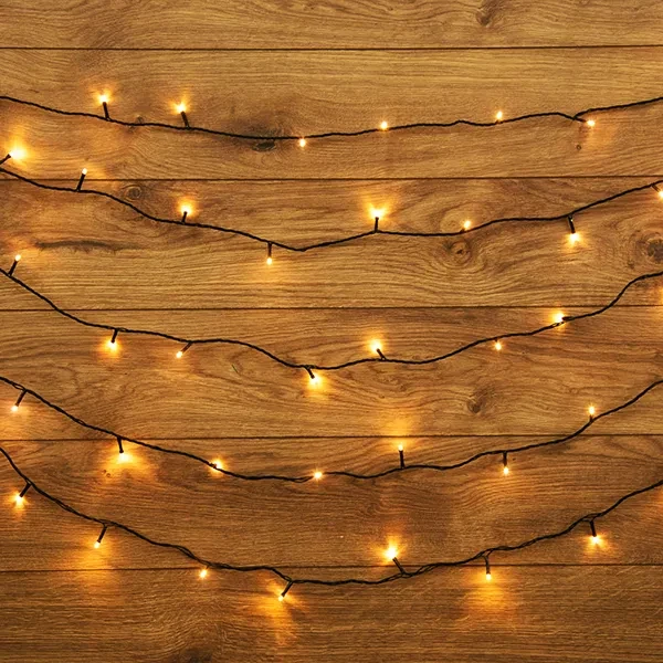 Гирлянда | Твинкл Лайт 10м | БЕЛЫЙ ТЁПЛЫЙ | 80 LED 8 режимов 220V | Тёмно-зелёный ПВХ | - NEON-NIGHT