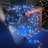 Гирлянда | Нить 10м | СИНИЙ | Статичная 24V IP54 | Чёрный провод | - RICH LED