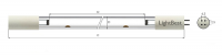 Лампа бактерицидная озонообразующая LightBest GPH 843T5L/4P HO 75W 0,8А VH