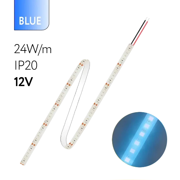 FL-Strip 2835 | 12V IP20 BLUE 24W/m 2500Lm/m | Катушка - 5 метров | - Светодиодная лента FOTON LIGHTING
