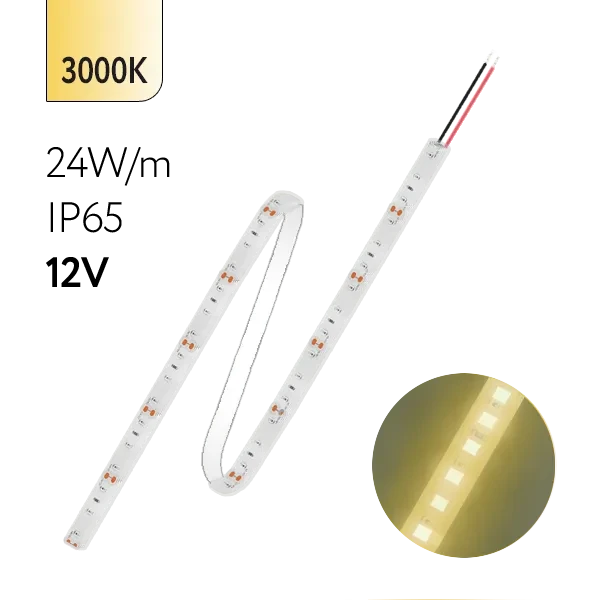 FL-Strip 2835 | 12V IP65 3000K 24W/m 2500Lm/m | Катушка - 5 метров | - Светодиодная лента FOTON LIGHTING