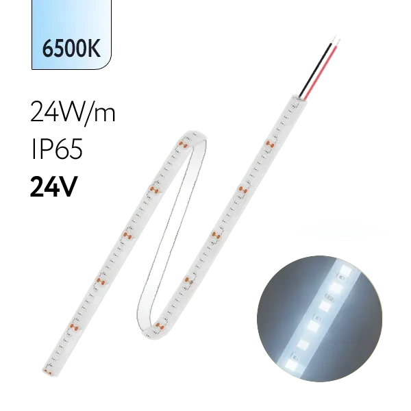 FL-Strip 2835 | 24V IP65 6500K 24W/m 2500Lm/m | Катушка - 5 метров | - Светодиодная лента FOTON LIGHTING